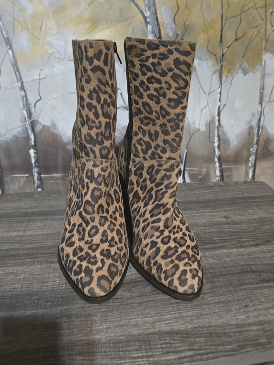 Lucky Brand Shoes - Lucky Brand Leopard Print Mid-Calf Women's Boots - Brown